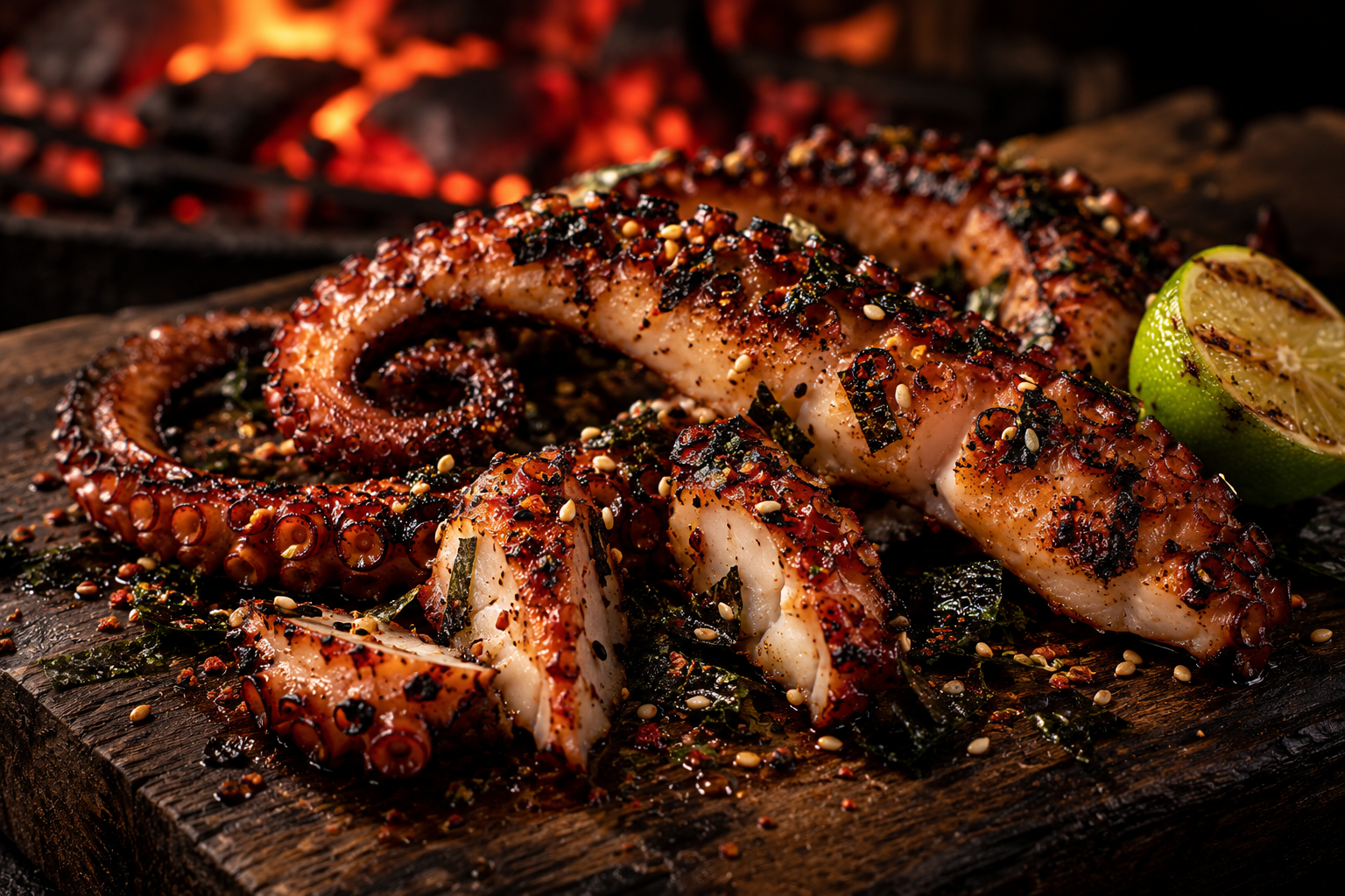 Poulpe grillé au Japan Rub : le protocole pitmaster