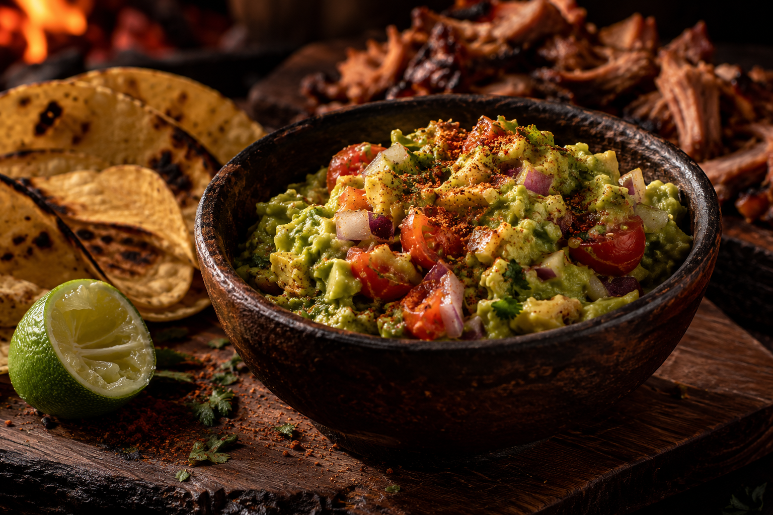 Le guacamole du Pitmaster au Mexican Rub