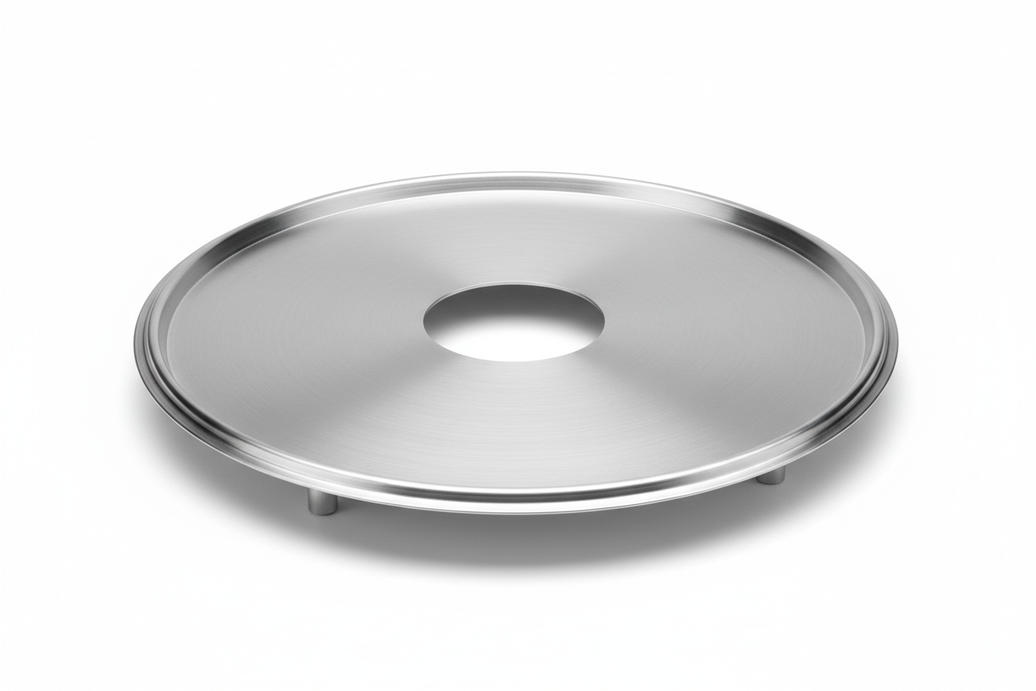 Un déflecteur de kamado en aluminium